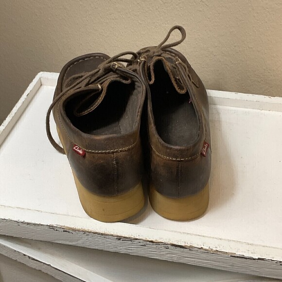 New Clarks Padmora Wallabee Women Sz 6.5M Shoe Leather Chukka Brown Loafer Rck - Picture 11 of 12